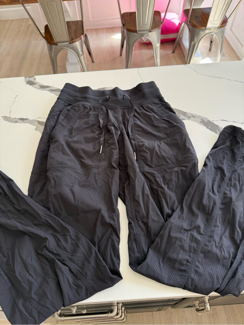 lululemon athletica Black Ribbed Track Pants